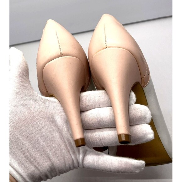 J Adams Mary Jane size 10 Kym High Heel Shoes Wing Tip Pink White 1950s Oxford - Picture 11 of 13